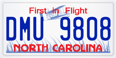 NC license plate DMU9808