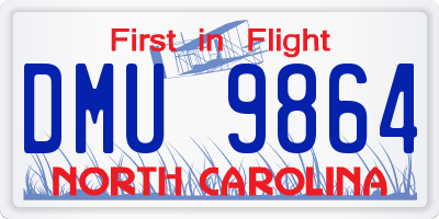 NC license plate DMU9864