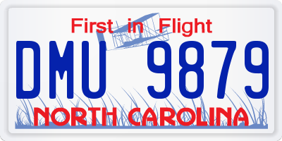 NC license plate DMU9879
