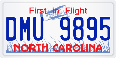 NC license plate DMU9895