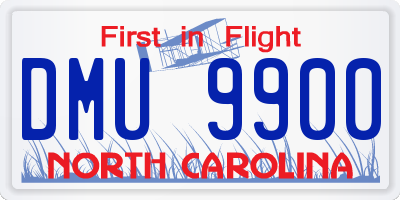 NC license plate DMU9900
