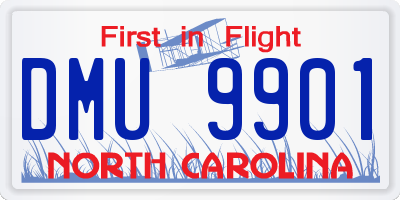 NC license plate DMU9901