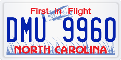 NC license plate DMU9960