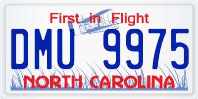 NC license plate DMU9975