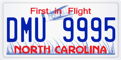 NC license plate DMU9995