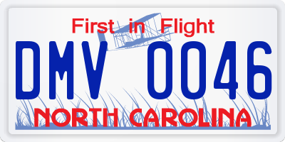 NC license plate DMV0046