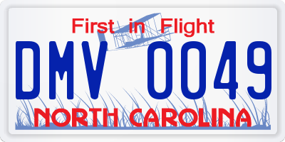 NC license plate DMV0049