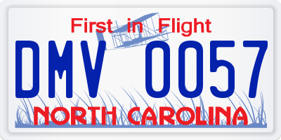 NC license plate DMV0057