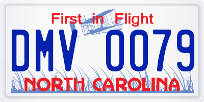 NC license plate DMV0079