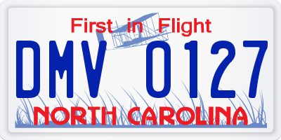 NC license plate DMV0127