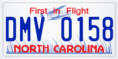NC license plate DMV0158