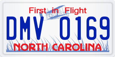 NC license plate DMV0169