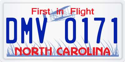 NC license plate DMV0171