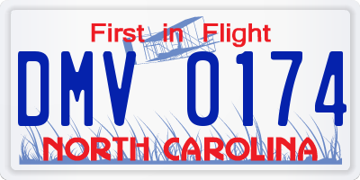 NC license plate DMV0174