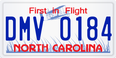 NC license plate DMV0184