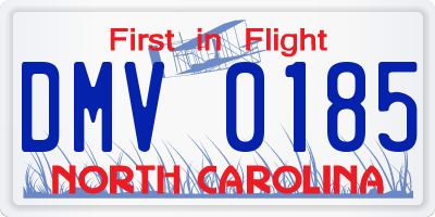 NC license plate DMV0185