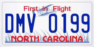 NC license plate DMV0199