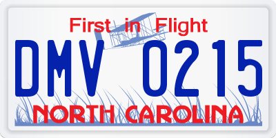 NC license plate DMV0215