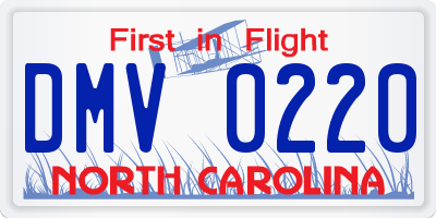 NC license plate DMV0220
