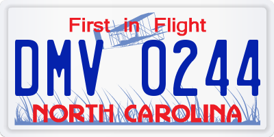 NC license plate DMV0244