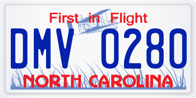 NC license plate DMV0280
