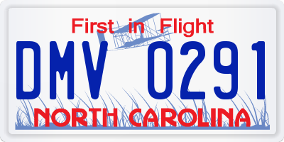 NC license plate DMV0291