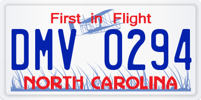 NC license plate DMV0294