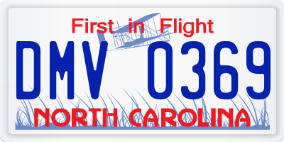 NC license plate DMV0369