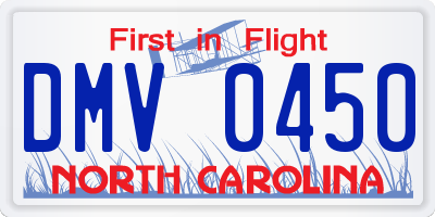 NC license plate DMV0450