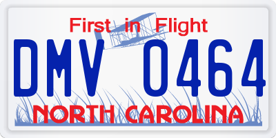NC license plate DMV0464