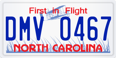 NC license plate DMV0467
