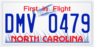 NC license plate DMV0479