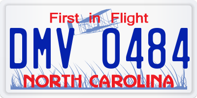 NC license plate DMV0484