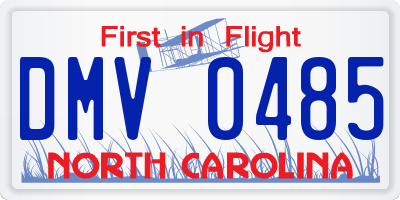 NC license plate DMV0485