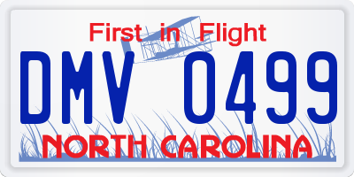 NC license plate DMV0499