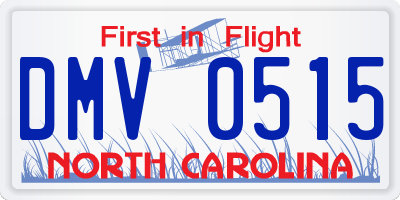 NC license plate DMV0515