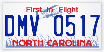 NC license plate DMV0517