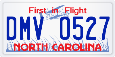 NC license plate DMV0527