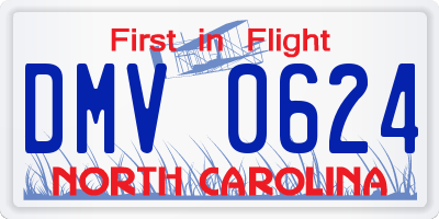 NC license plate DMV0624