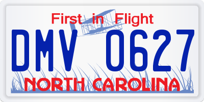NC license plate DMV0627