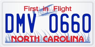 NC license plate DMV0660