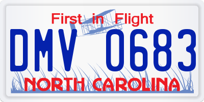 NC license plate DMV0683