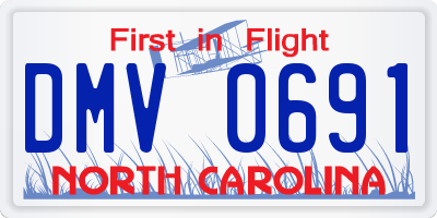 NC license plate DMV0691