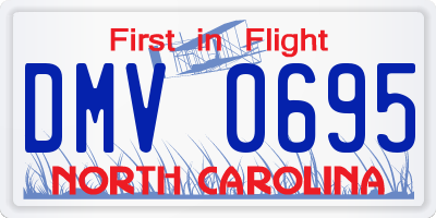 NC license plate DMV0695
