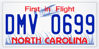 NC license plate DMV0699