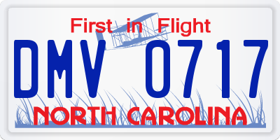 NC license plate DMV0717