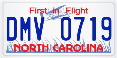 NC license plate DMV0719