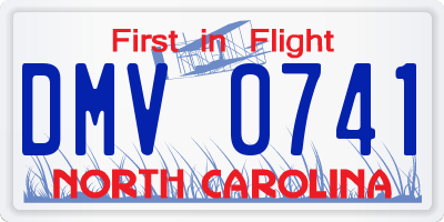 NC license plate DMV0741