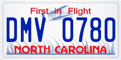 NC license plate DMV0780