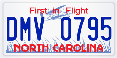 NC license plate DMV0795